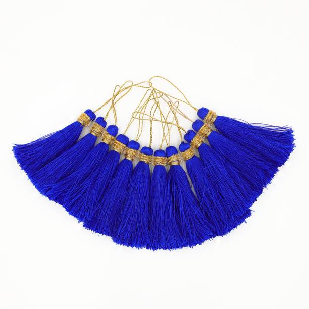 Patwa Traders (ROYAL BLUE) Tassel Garland, Pack of 12, for Jewellery, Saree, Dress, Crafting