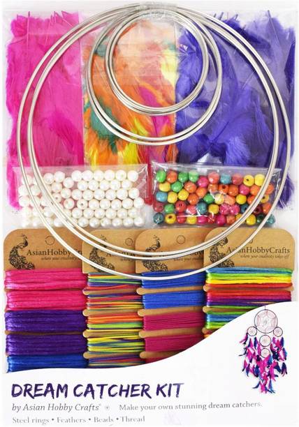 ASIAN HOBBY CRAFTS DIY Dream Catcher Kit (Large)