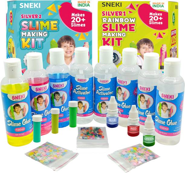 स्नेकी DIY (30+Slime) Toy Slime Making Activator Glue Kit Set for Kids Boy Girls
