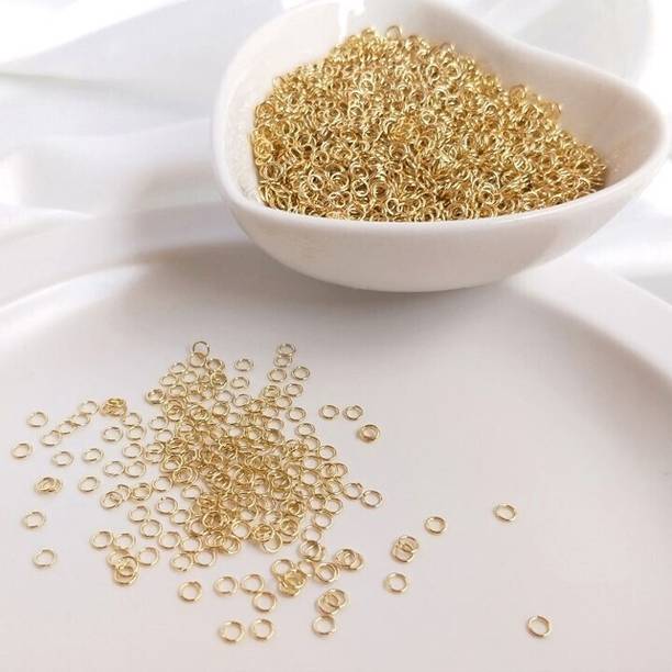 Weariton 1000 Pcs 5mm Golden Jump Rings for Jewellery Making / Findings and Other Crafts