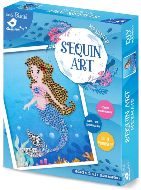 ITSY Bitsy DIY Sequin Art Kit Dazzling Mermaid 1 BOX