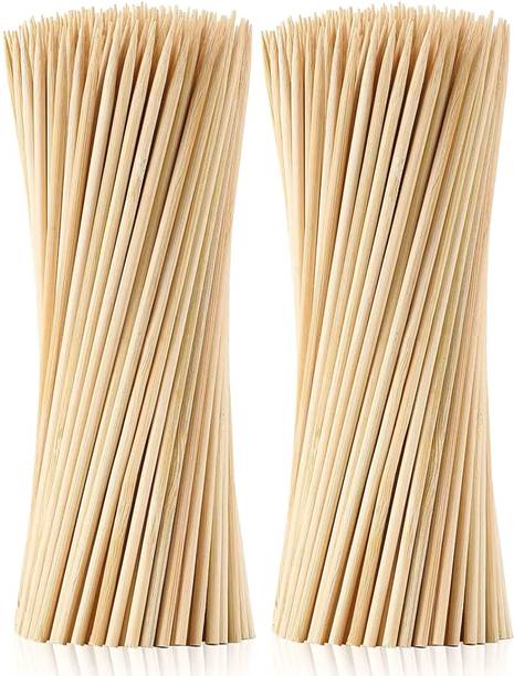 INDIKONB Multipurpose Bamboo Sticks for Craft & BBQ – 100 Pcs