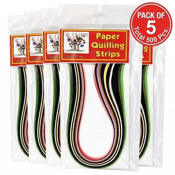 SATV PAPER QUILLING STRIPS 5MM PACK OF 5