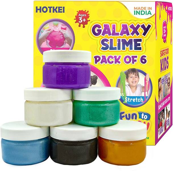होटकी Galaxy DIY Slime Scented Gel Jelly Toy Set Kit For Kids Girls Boy (Pack of 6)