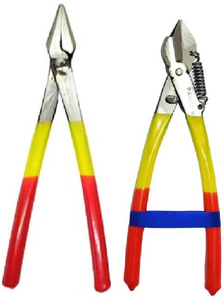 Paradise Tools India Silk Thread Jewellery & Quilling Making Pliers Combo Chugga/Sandasi and Wire Cutter Plier - Pack of 2 Pieces