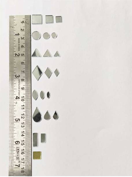 Sadhusadhya 20 Shape Mirror Kit For Craft, Other (Total-2000 Pieces,100 Piece of Each Shape)