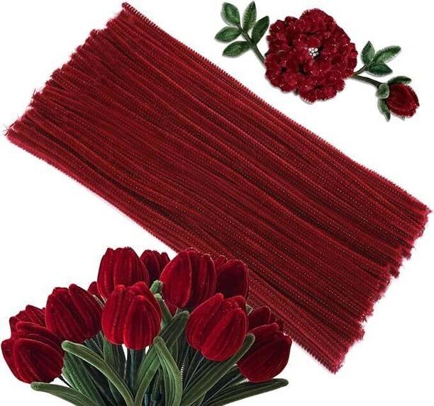 KTrading 100 Pcs Pipe Cleaner for Hobby Crafts, Scrapbooking, DIY Accessory