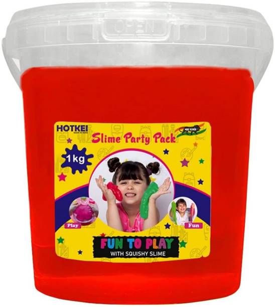 HOTKEI 1 Kg Red Slime DIY Slimy Clay Gel Jelly Putty Toy Slime for Boys Girls & Kids
