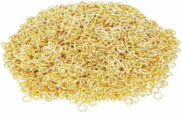 Sharum Crafts Quilling And Jewellery Making Acessories 8Mm Split Jump Rings - Golden