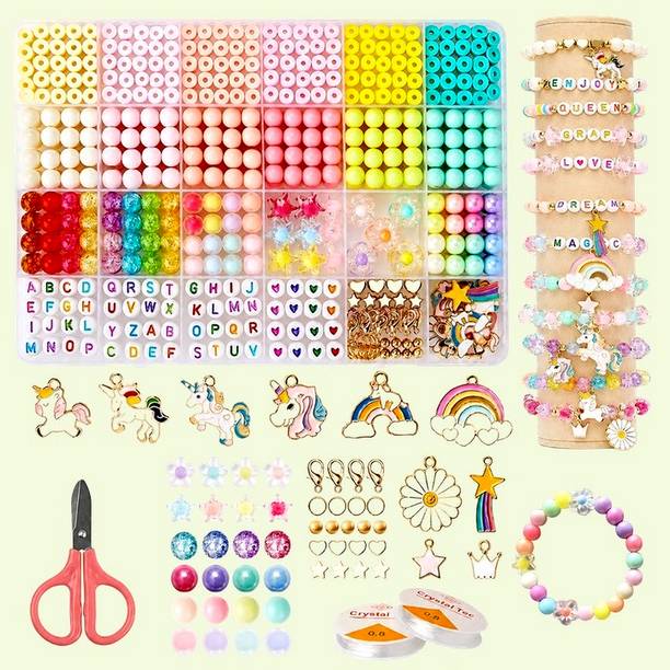OTIFO 1300+ DIY Bracelet Making Kit for Kids, DIY Jewellery Making Art