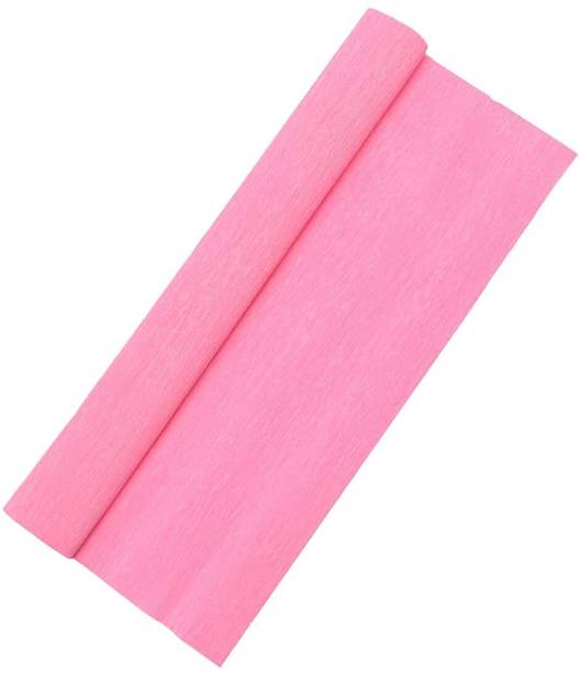 Qroof Wrinkled Paper for Flower Making Bouquet (Pink, 1 Roll)