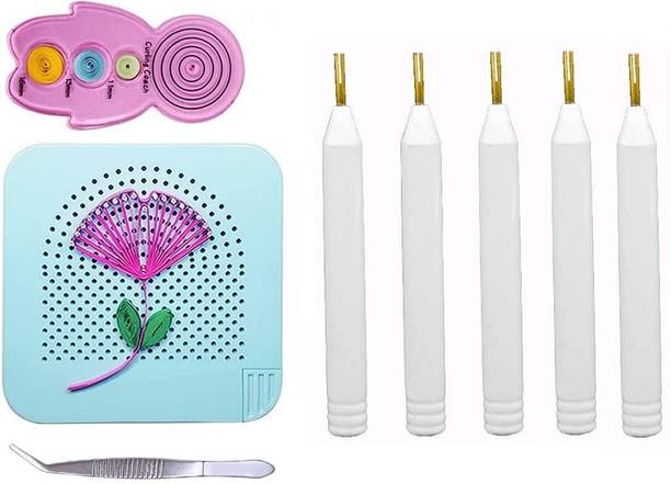 BM RETAIL 8Pcs Quilling Kits,Paper Quilling Tools,Quilling Knitting Board,Quilling Needles