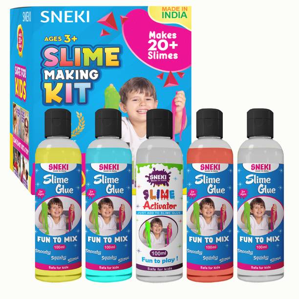स्नेकी DIY (20+Slime) Toy Slime Activator Glue Putty Making Kit Set for Boys Girls Kids