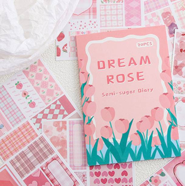 R H lifestyle Self Adhesive 20 Sheet Vintage Retro Decorative Nature Stickers Journal Supplies