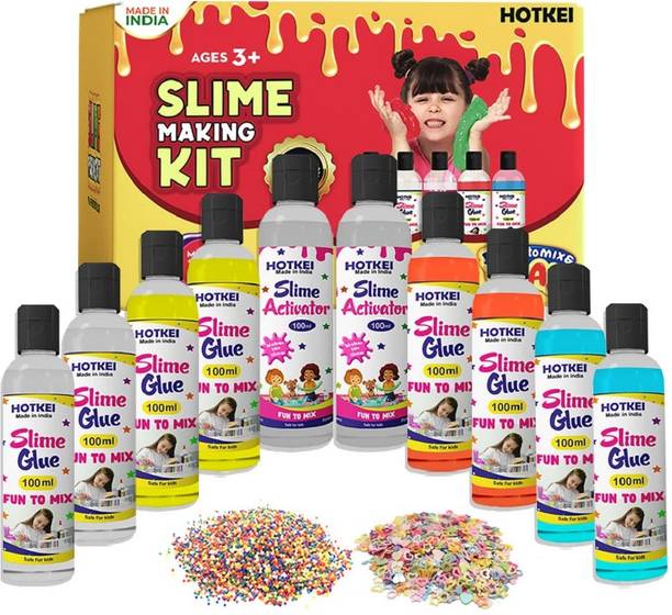 होटकी (Gold Kit 40+ Slimes)DIY Slime Activator Glue Kit Set Toy for Boys Girls Kids