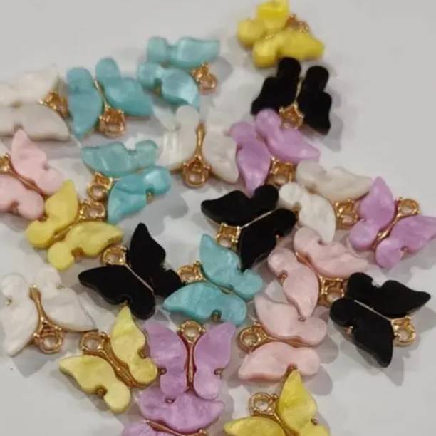 Qroof CHARMS ,BUTTERFLIES CHARM PACK OF 15