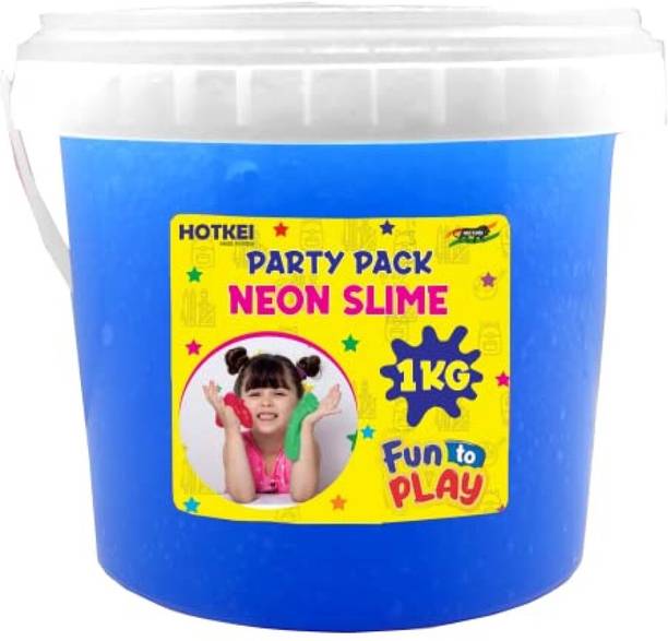 होटकी (Neon 1kg) Blue Fruit Scented DIY Magic Slime Clay Jelly Set kit Toys for Kids