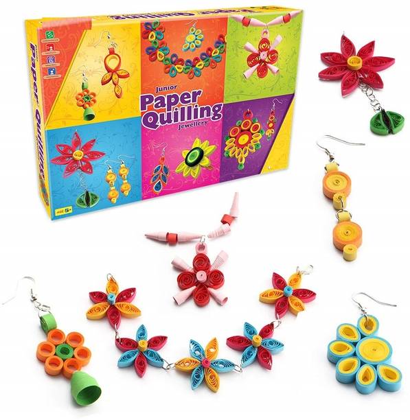 zokato Paper Quilling Jewellery Jr: Art and Craft for Kids & Girls 5 Years and Above