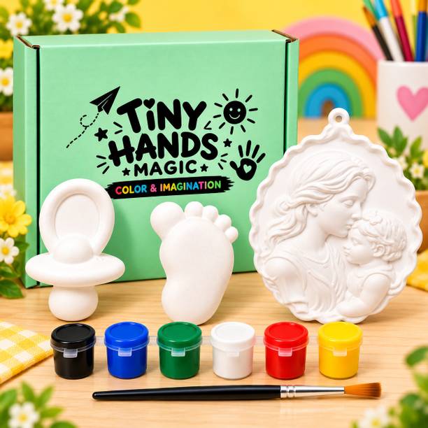 Tiny Hands Magic Mother-Child DIY Kit with Magnet, Baby Feeder & Feet