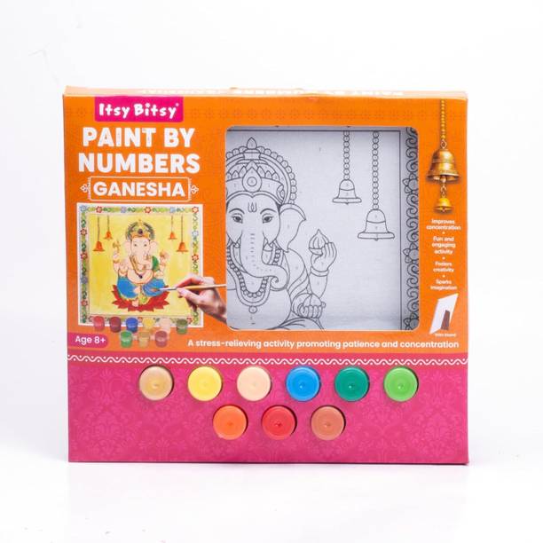 ITSY Bitsy DIY Paint By Numbers Ganesha 8 X 8inch