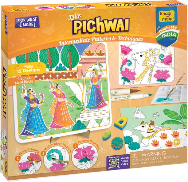 इमेजिमेक DIY Pichwai Art Kit | Make 12 Paintings | Art & Craft Kit