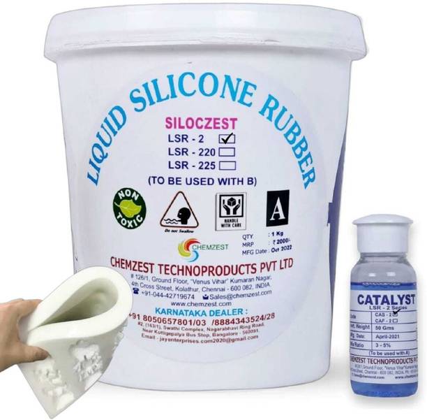 SILOCZEST Liquid Silicone Rubber LSR-2 Slow 15 Shore 1kg Silicone Mold Making