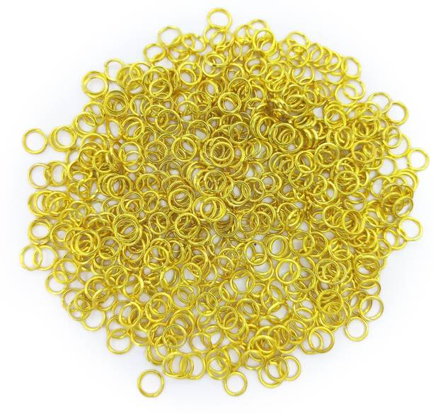 Skanda Crafterina Open Jump Rings for Jewelry Making, 5 mm Dia, Approx. 500 Pcs (Gold)