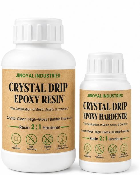 Jinoyal Epoxy Resin Liquid 2:1 Crystal Clear Bubble Free for Art, Casting & Coating Resin Art Medium