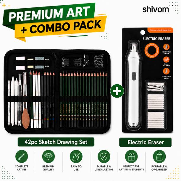 Shivom 42Pc Sketch Drawing Set