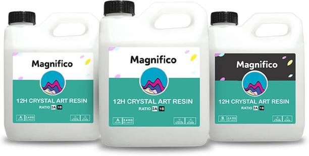 मैग्नीफिको 12H Resin Art Kit (2:1) Clear UV-Resistant Epoxy Resin for Artwork.