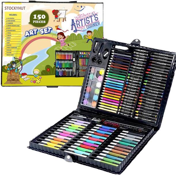 Stockyhut Art and Craft Supplies Kit with Case for Drawing and Painting
