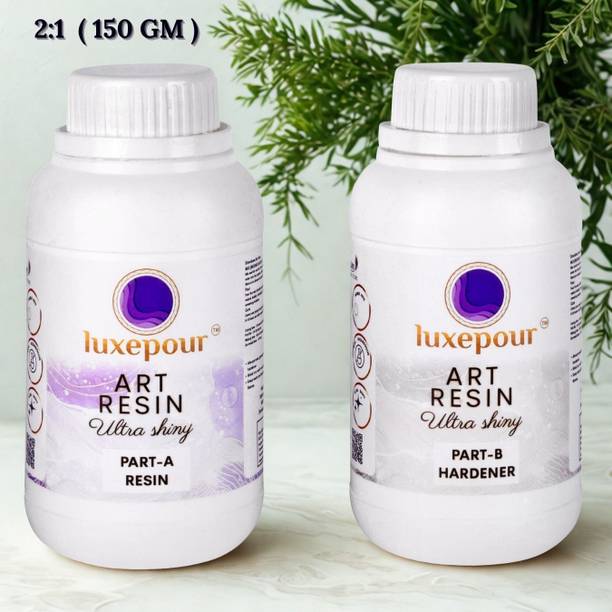 लुकसेपौर Crystal Clear 2:1 Epoxy Resin Art High Intensity Premium Resin and Hardener Kit