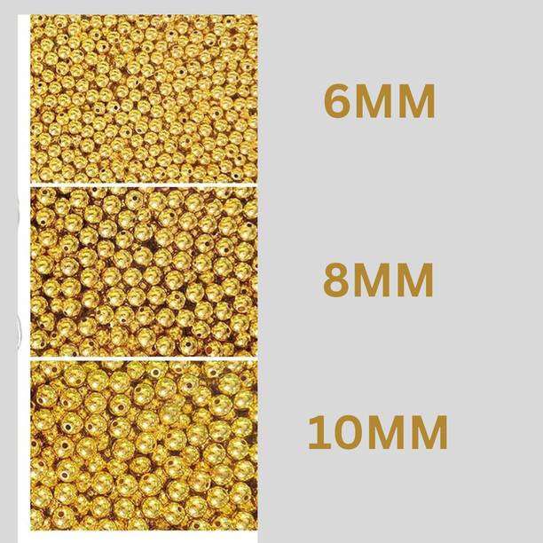erthenterprise Golden Pearl Beads(moti)Combo for ArtCraft,Jewellery Making ,diy acessories(300)