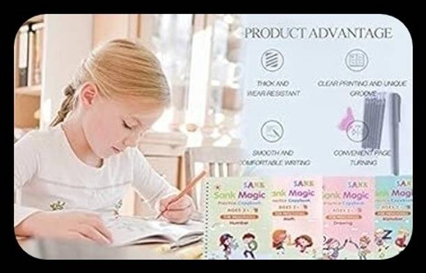 SHIMZAN Kids Practice Tracing Book(4BOOK+1PEN+10 REFILL)-A336