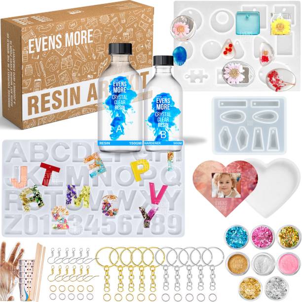 EVENS MORE Diy All In One Resin Art Kit With Moulds For Epoxy Art Craft