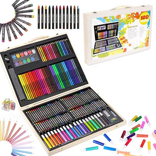KARP Art Set 180 Piece Deluxe Painting Drawing Kit Great Gift