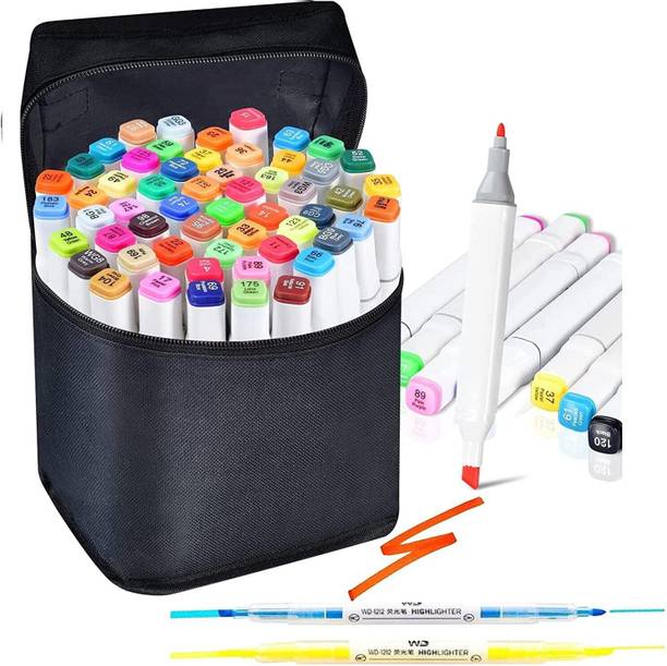 Adoere Color Marker 60 Colors Artist Marker Pen Design Drawing Marker (Random Color)