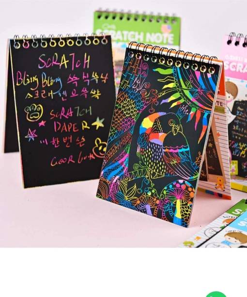 ALORNOR K Scratch Book for Kids Creative Drawing Activity with Stylus,10 Paper Sheets27