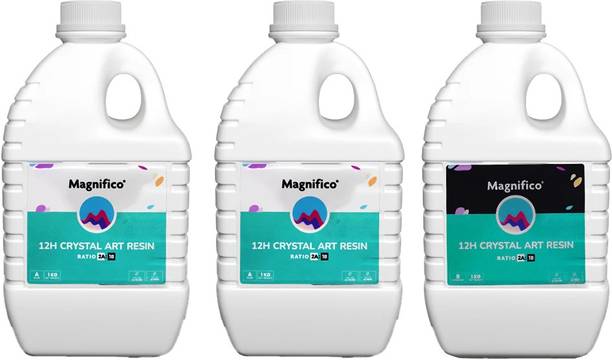 मैग्नीफिको 12H Resin Art Kit (2:1) Clear UV-Resistant Epoxy Resin for Artwork 3 KG.