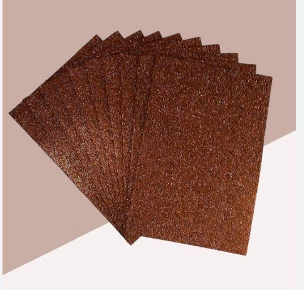 AGSMS A4 Brown Glitter Sheet 10pcs