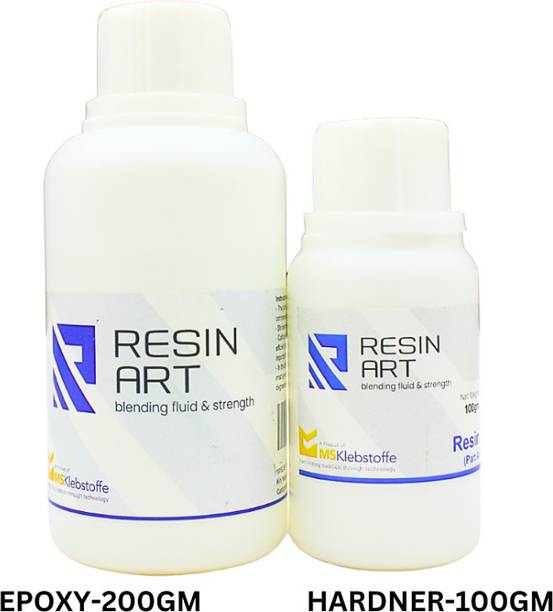 RESIN ART Resin Hardener(2:1) 300 gm Beginner's Kit crystal clear Non-Toxic Epoxy Art