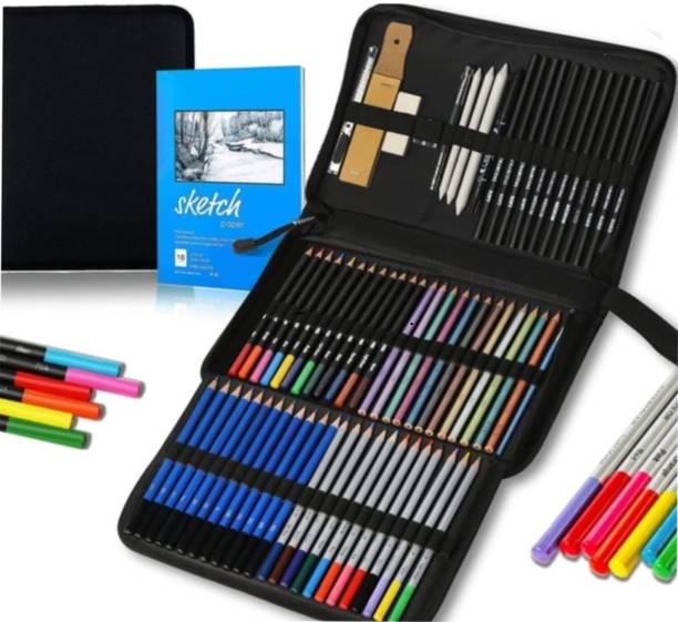 Corslet 71 Pcs Drawing Kit Sketching and Drawing Colored Pencils Set Art Kit Art Supplie