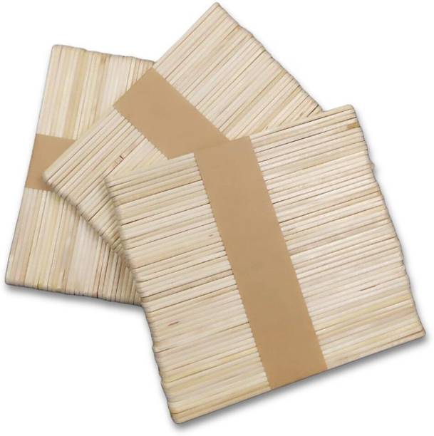 KONFIZ 114mm Wooden Craft Sticks for Kids, Crafts, DIY, Projects, Scrapbooking-(150pcs)