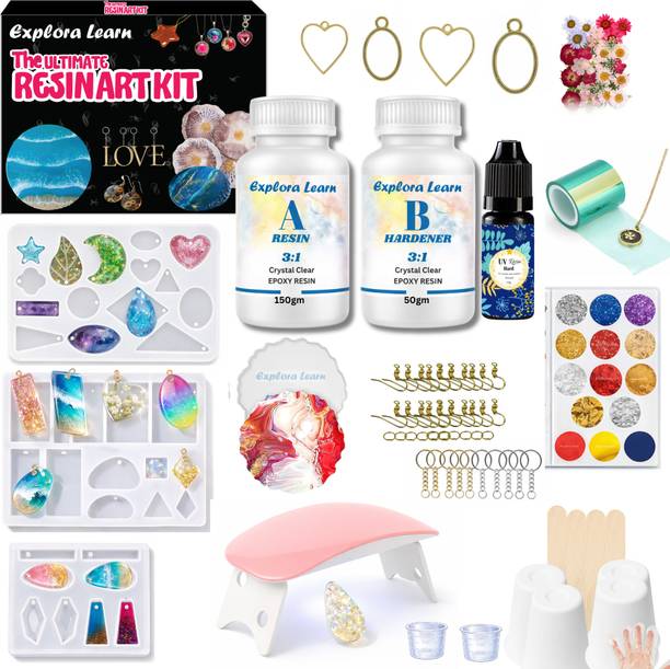 Exploralearn 10gm UV Resin and 300gm Epoxy Combo Resin Art Kit