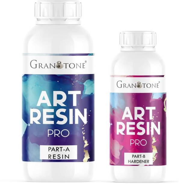 Granotone Crystal Clear UV Resistant| Long- Lasting| Smooth Finish| All Surface |Easy to Use |Non-Toxic Epoxy Art Resin Formula- 300 GMS