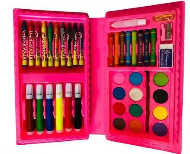 Top10 42 pcs Colour Set- Crayons & Water Colours