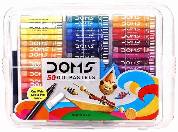 DOMS Oil Pastel (50 shades), Free Sketch color inside (Multicolor)