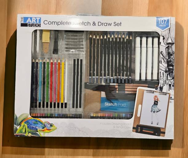 UKRAAFT Articult Sketching and Drawing Set of 107 pieces