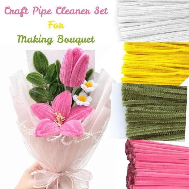 Sai Era Creations 100Pcs Of 4Color Pipe Cleaners