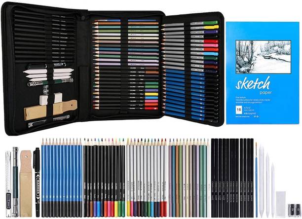 Corslet 71-Pieces Drawing Sketch Pencils Art Set Art Drawing Set School Supplies